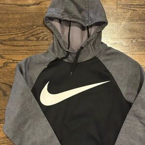 Nike Black and Gray Pullover Hoodie